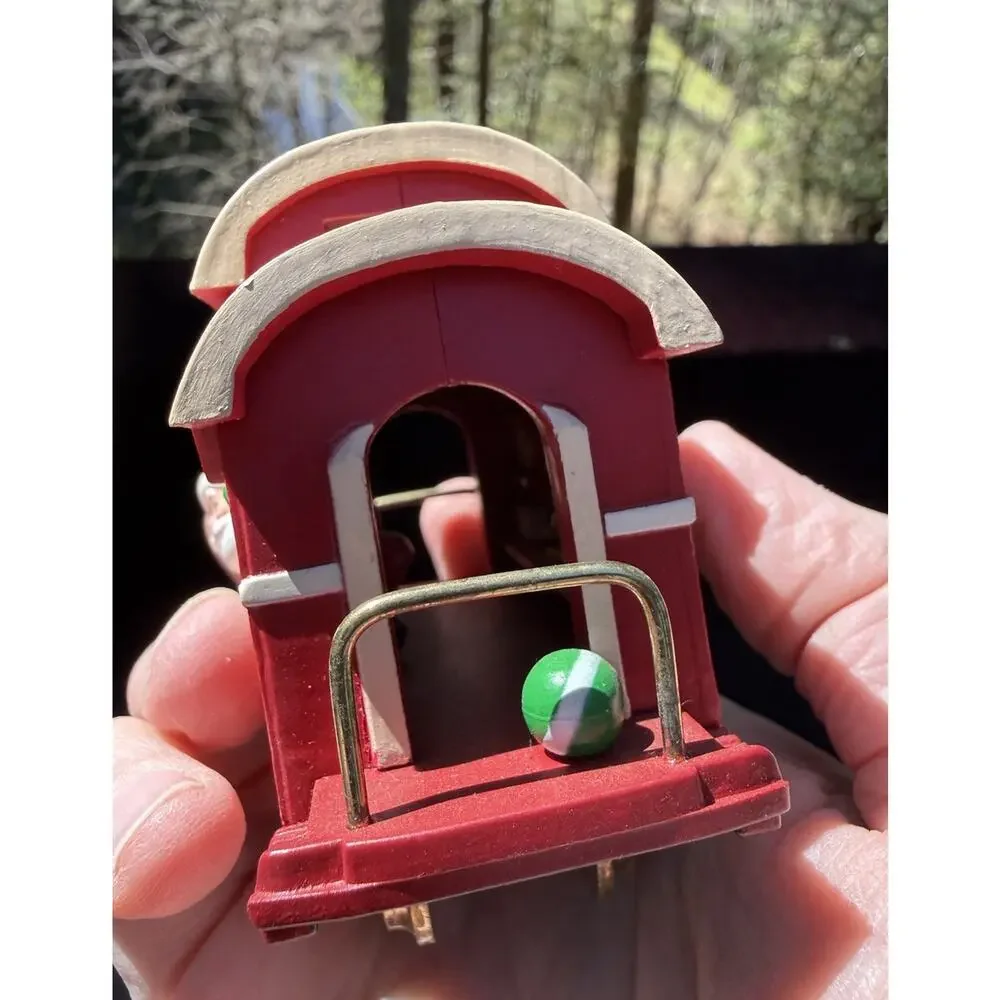 Hallmark 1989 Here Comes Santa Ornament #11 series Christmas Caboose Train Lo10